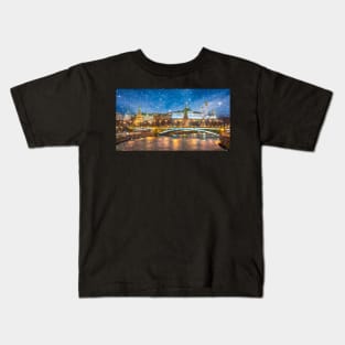 Panoramic view of Moscow Kremlin Kids T-Shirt